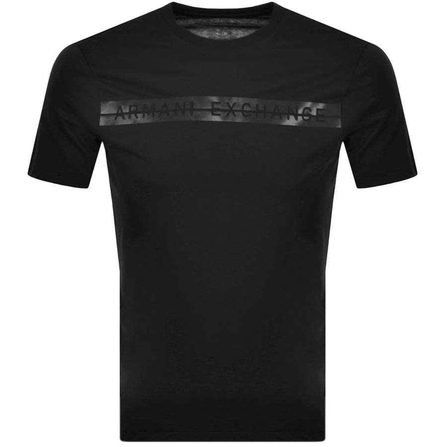 Alternative Image for ProductArmani Exchange Crew Neck Logo T Shirt Black1